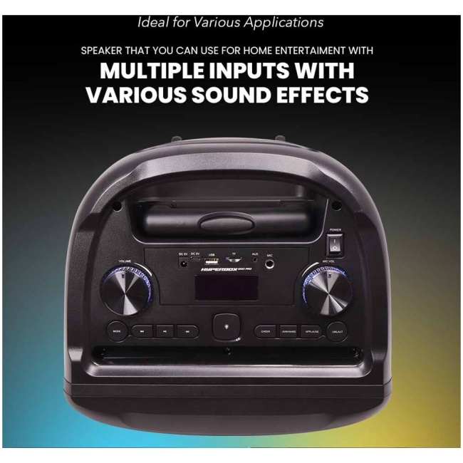 SonicGear Portable Karaoke Speaker 12'' 110W TWS BT/USB 2x Mics HYPERBOX 1200 Pro - Image 6