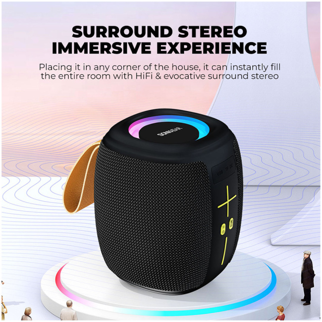 SonicGear Portable Speaker TWS BT/USB/FM/RGB SONICGO! 5 Storm White - Image 7