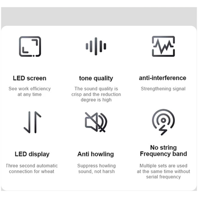 SonicGear WM2200UL DUAL Grigio 2 x Wireless 2.4GHz Rechargeable Microphone Handsets with LED Display - Image 10