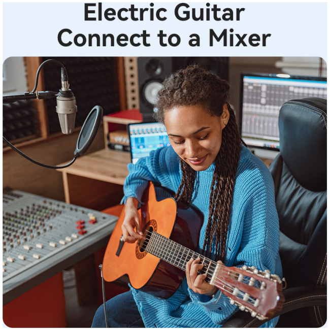 Vention AUDIO 6.3mm M-M Braided Cable Right Angle 5.0m BKEHJ - Image 5