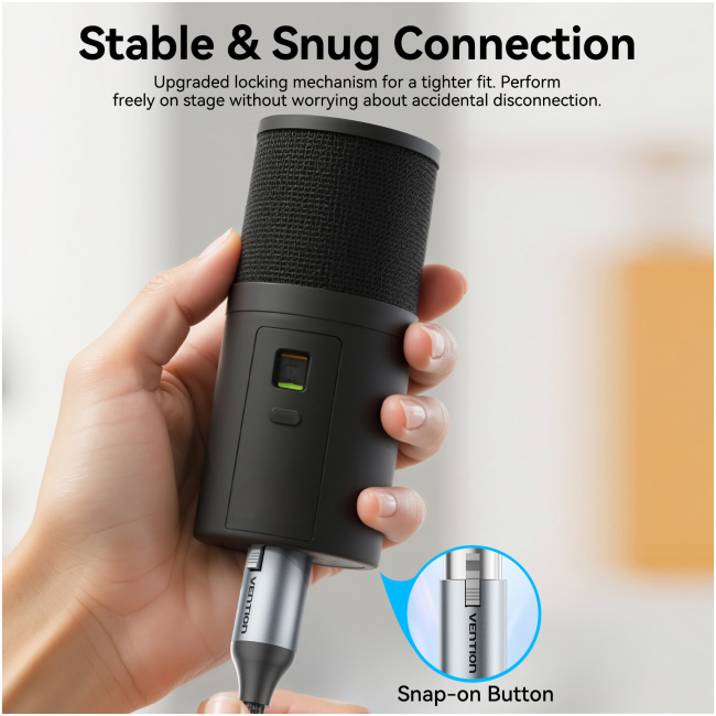 Vention AUDIO 6.3mm to XLR M-F Cable Braided-Metal 1.0m BKGHF - Image 7