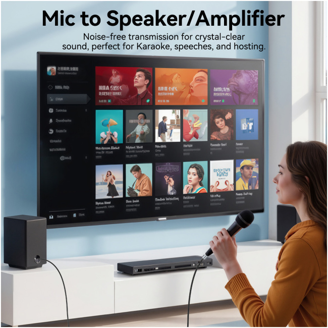 Vention AUDIO 6.3mm to XLR M-F Cable Braided-Metal 2.0m BKGHI - Image 4