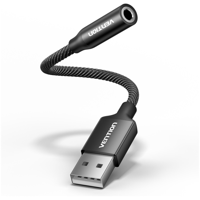 Vention AUDIO CONVERTER USB-A to 1x3.5mm 1.0m Cable Braided CVEBF - Image 2
