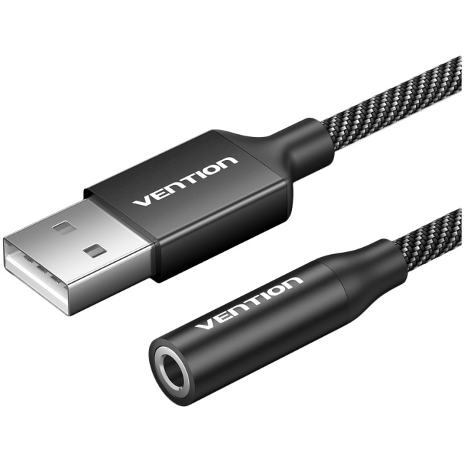 Vention AUDIO CONVERTER USB-A to 1x3.5mm 1.0m Cable Braided CVEBF