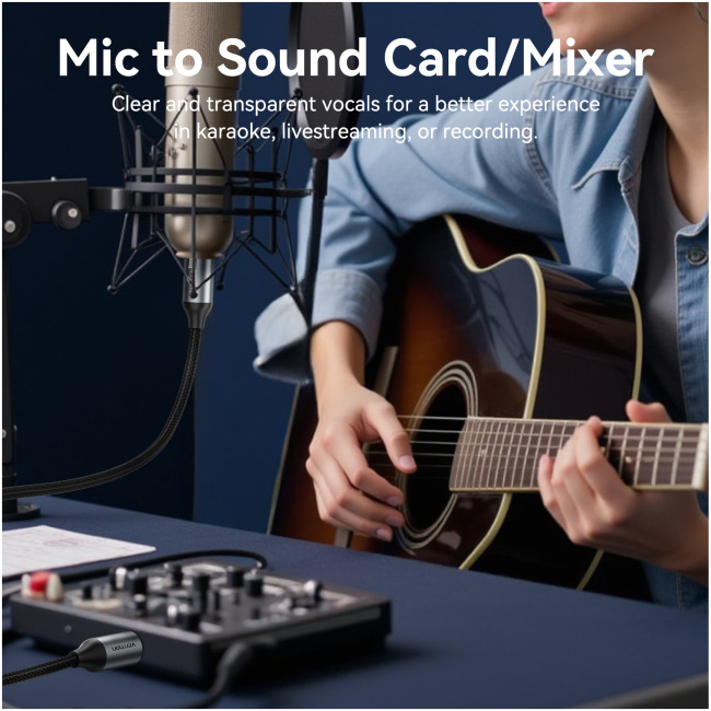 Vention AUDIO XLR M-F Cable Braided-Metal 5.0m BKHHJ - Image 4