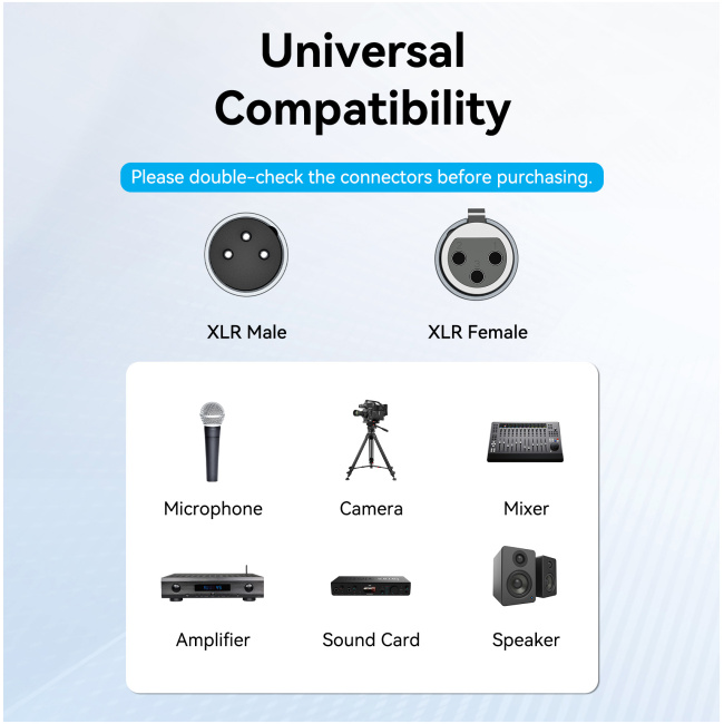 Vention AUDIO XLR M-F Cable Braided-Metal 5.0m BKHHJ - Image 8