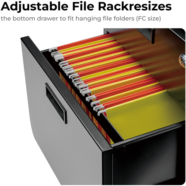 Lumivida File Cabinet Mobile with 3 Lockable Drawers CAB03-3 - Image 4
