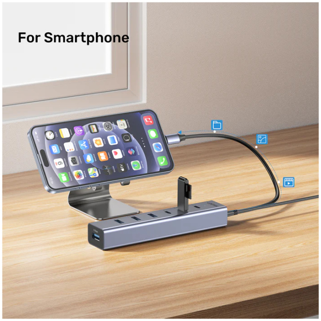 Unitek H1335A 7-Port USB-C Hub with 3xUSB-C 4xUSB-A & Power Supply - Image 5