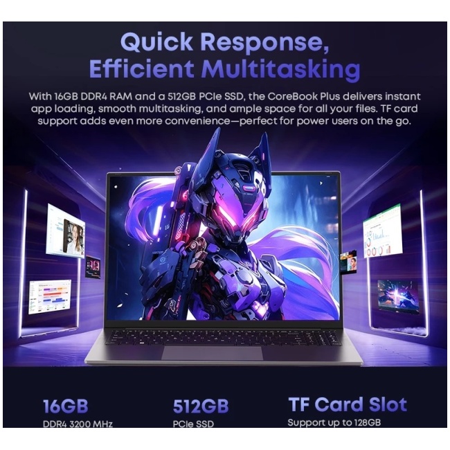 Chuwi Laptop CoreBook Plus 16'' R5-7430U 16Gb + 512GB Windows 11 Home - Image 8
