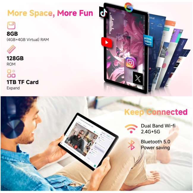 Chuwi Tablet Hi10 XPro, 10.1'' Android, T606, 4GB + 4GB+128GB - Image 7