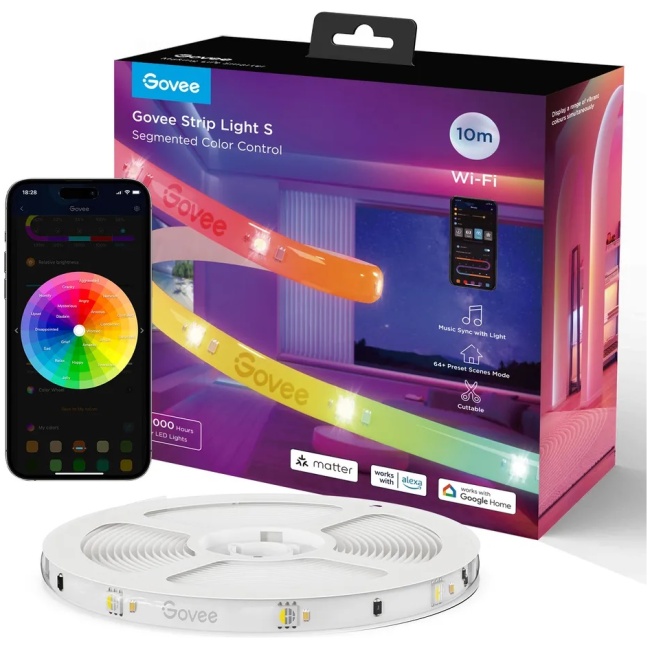 Govee LED Light Strip RGBIC Smart WiFi & BT w/Protective Coating 5m (Matter)