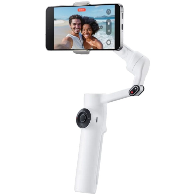 Insta360 Flow 2 Standard Bundle White - A.I. Powered Gimbal Stabilzer for Smartphone USB-C