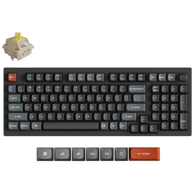 Keychron V5 Ultra (V5U-D4) QMK/VIA 8K Wireless Custom Mechanical Keyboard Banana Switch RGB 96% US