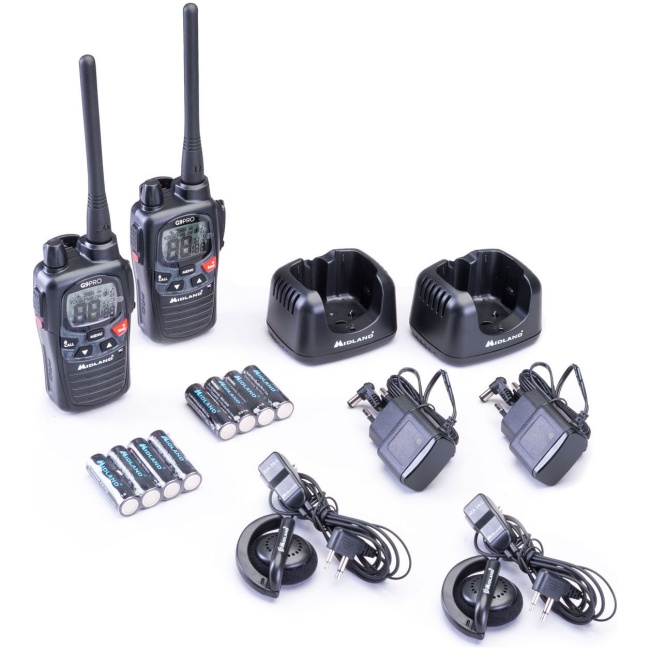 Midland G9 Pro Work Edition Valibox Includes 2x G9 Pro with Long Antenna, 2x Earphones & Carry Case - Image 2