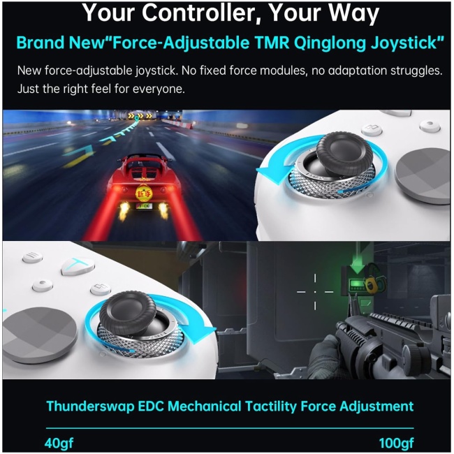 Thunderobot PC Gamepad Wireless G80 ThunderSwap ,Dual TMR Triggers, Optical Buttons, 1000Hz Polling Rate, RGB Backlight - Image 6