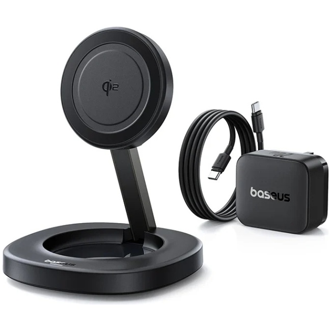Baseus Charger Desktop Wireless 15W Qi2 Incl Cable+20W Charger ENERFILL FF11