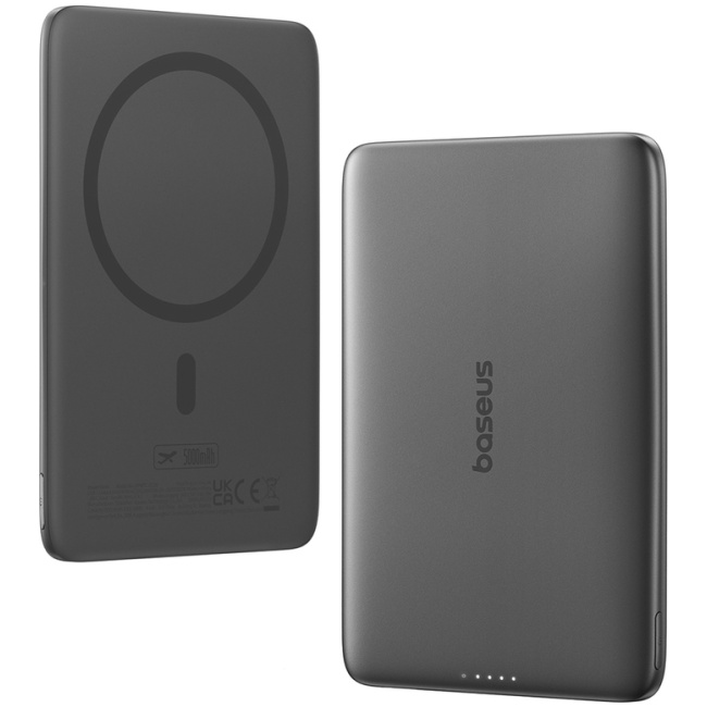 Baseus Powerbank Wireless 20W 5000mAh Magnetic PicoGo AM41 Ultra Black