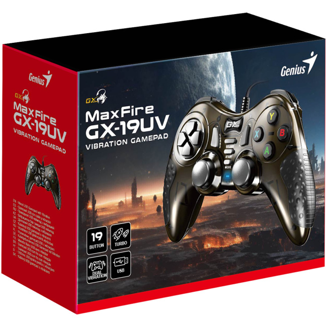 Genius Gaming Gamepad Dual Vibration-19 Buttons PC/PS3/PS4 GX-19UV - Image 7