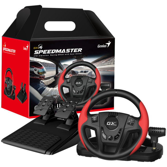 Genius Gaming Wheel Vibration-Gears-2xFoot Pedals PC/PS3/PS4 SpeedMaster - Image 4