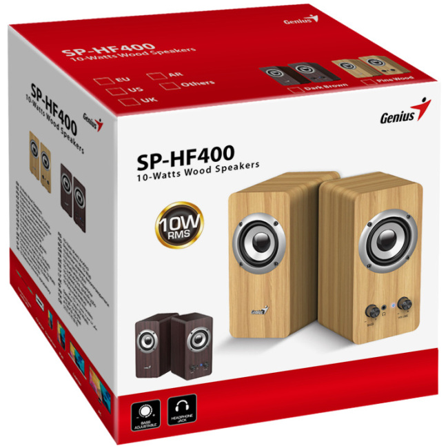 Genius PC Speakers 2.0 10W SP-HF400 Pine Wood - Image 5