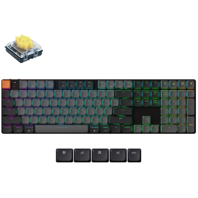 Keychron K5 V2 (K5X-B4) QMK Wireless Mechanical Keyboard Banana Switch RGB 100% US Layout
