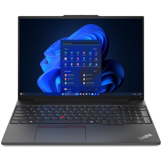 Lenovo ThinkPad E16 Gen 2 (AMD) AMD Ryzen™ 5 7535U Laptop 40.6 cm (16") WUXGA 8 GB DDR5-SDRAM 256 GB SSD Wi-Fi 6E (802.11ax) Windows 11 Pro English Black New Repack/Repacked