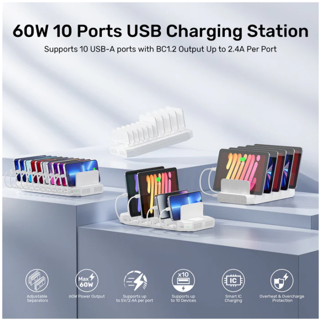 Unitek Charge Station 60W 10-Port 10x2.4A Y-2190D - Image 13