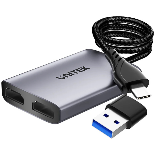 Unitek Converter USB-A/USB-C to Dual HDMI 1080P MST Win/Mac V1427A - Image 2