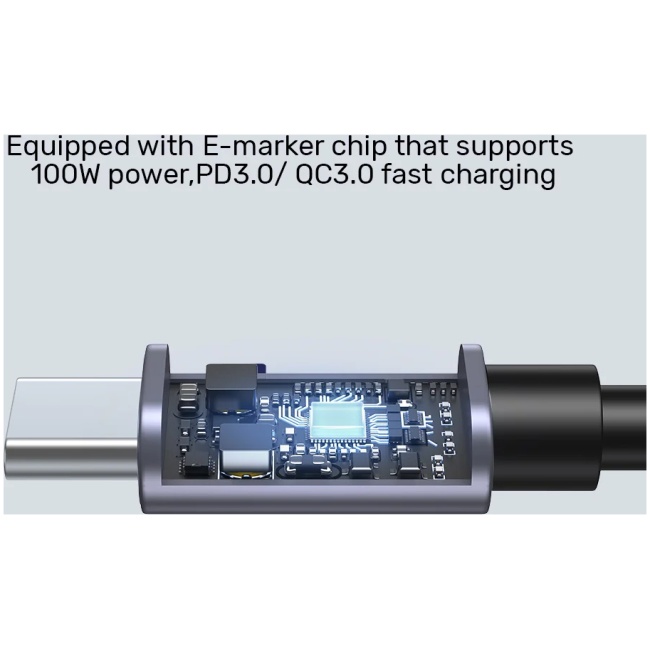 Unitek MC USB-C Cable PD100W L-Shape 1.0m C14123BK-1M - Image 6