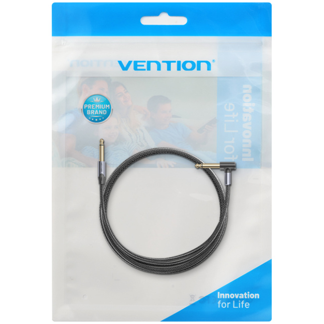 Vention AUDIO 6.3mm M to 6.3mm M Right Angle Braided-Metal 3.0m BKEHI - Image 11