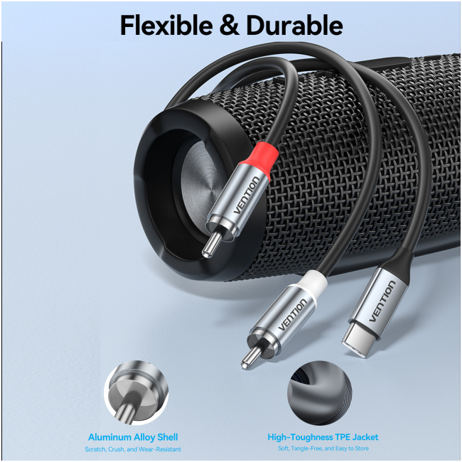 Vention AUDIO CONVERTER USB-C to 2RCA Male Cable 2.0m BIKHH - Image 8
