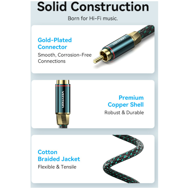 Vention AUDIO Digital Coaxial RCA Cable 2.0m BCTGH - Image 9