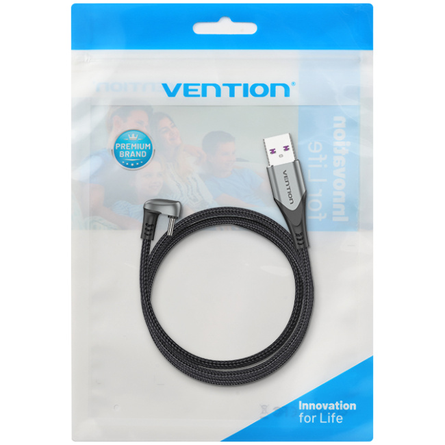 Vention Cable USB-A 2.0 to USB-C U-Shaped 5A Braided 1.5m COHHG - Image 9