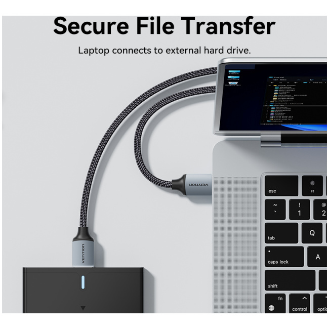 Vention Cable USB-A 3.0 M-M Braided 1.5m CTSHG - Image 3