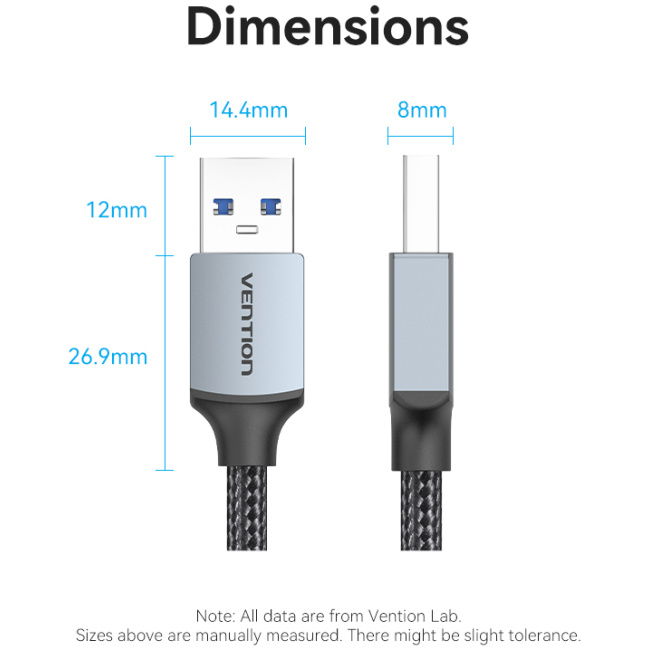Vention Cable USB-A 3.0 M-M Braided 1.5m CTSHG - Image 8