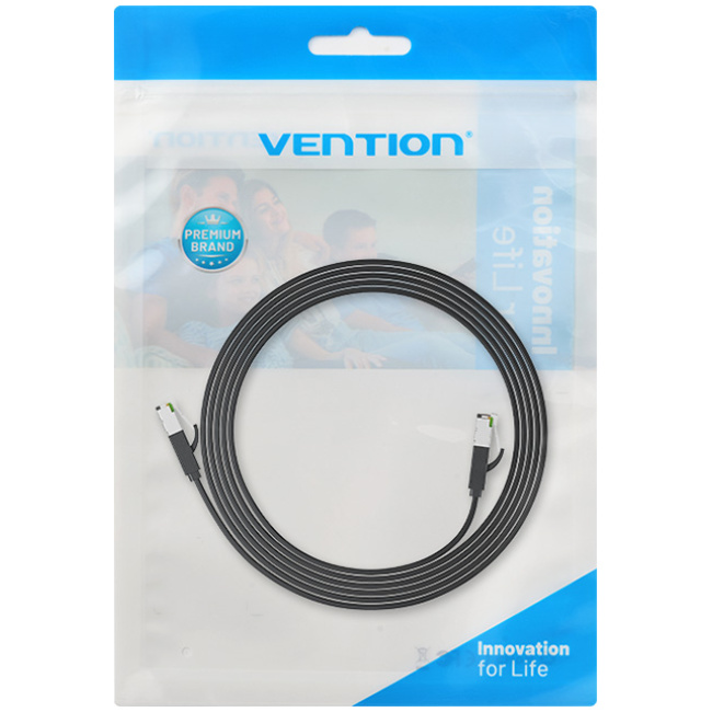 Vention NETWORK Cable CAT7 Flat 15.0m Black ICGBN - Image 3