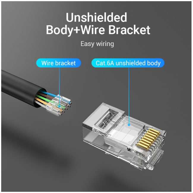 Vention NETWORK Connectors CAT6A UTP Modular Plug IDGR0-10 (10 Pack) - Image 6