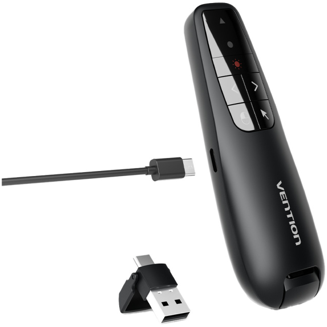 Vention Wireless Presenter Red Laser Pointer & Air Mouse Rechargeable KQPB0 - Image 2