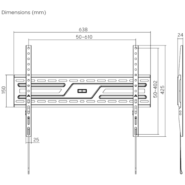 Brateck TV Mount 60x40 Fixed 75kg KL38-46F - Image 7