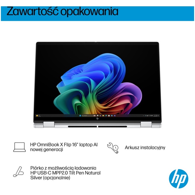 HP OmniBook X Flip 16-as0003nw Ultra 7 258V 16.0"3K Touch OLED IPS 120Hz 300nits AG 32GB LPDDR5X SSD1TB Arc 140V Cam 5MPx + IR  68Wh Win11 Glacier Silver 2Y - Image 6