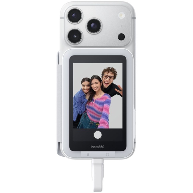 Insta360 Snap Selfie Screen with Light - USB-C Rear Camera Selfie Screen for iPhone-Android