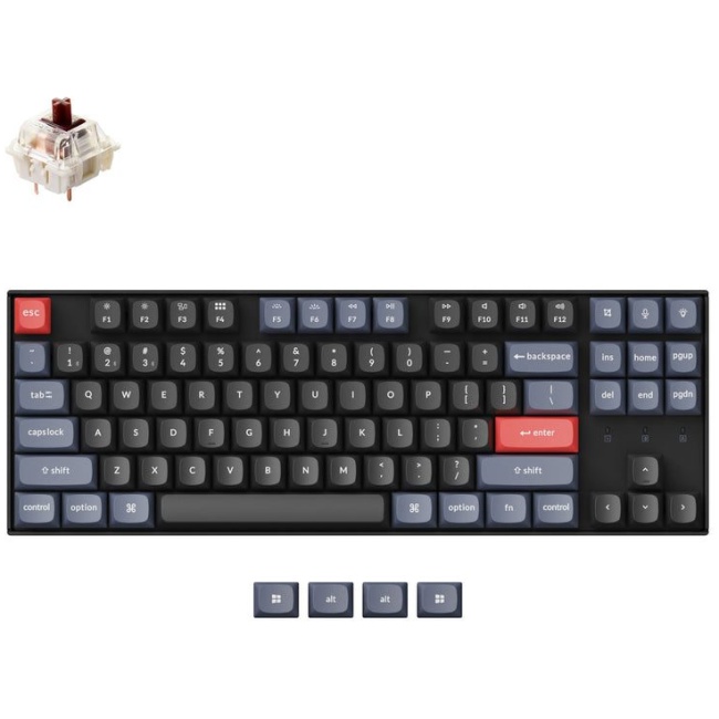 Keychron K8 Pro (K8P-H3) QMK/VIA Wireless Mechanical Keyboard - Brown Switch - Hot Swap 80% US Lay