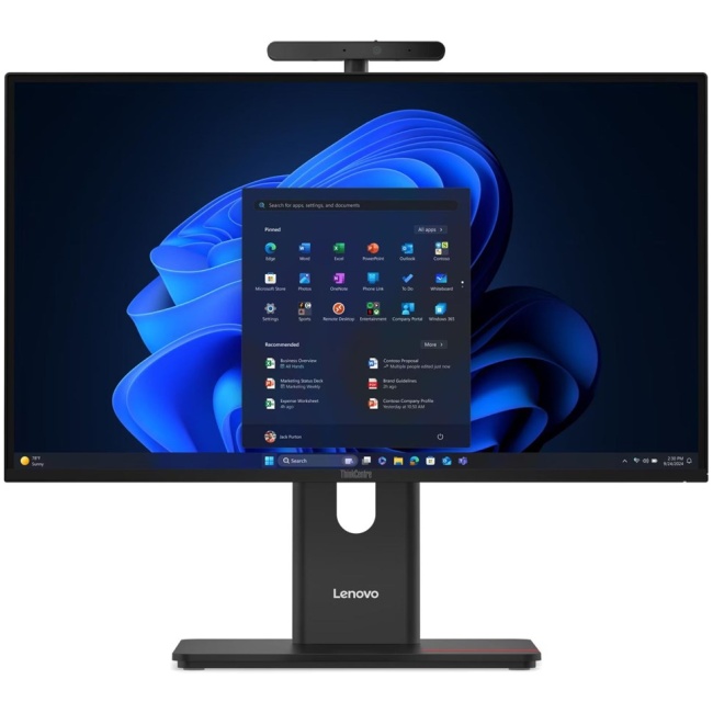 Lenovo ThinkCentre M90a G6 Ultra 7 265 23.8" FHD Touch IPS 120Hz 250 nits LBL AG 32GB DDR5 5600 1TB SSD Intel Graphics 5.0MP camera + IR vPro Windows 11 Pro Black 3-year On-site warranty - Image 2