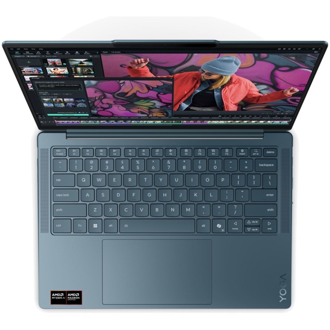 Lenovo Yoga Slim 7 14AKP10 Ryzen AI 5 340 14" WUXGA OLED 400 nits 60 Hz Glossy 16 GB LPDDR5-6400 512 GB SSD Radeon 840M Graphics 1080p webcam 70 Wh Win11 Tidal Teal - Image 4