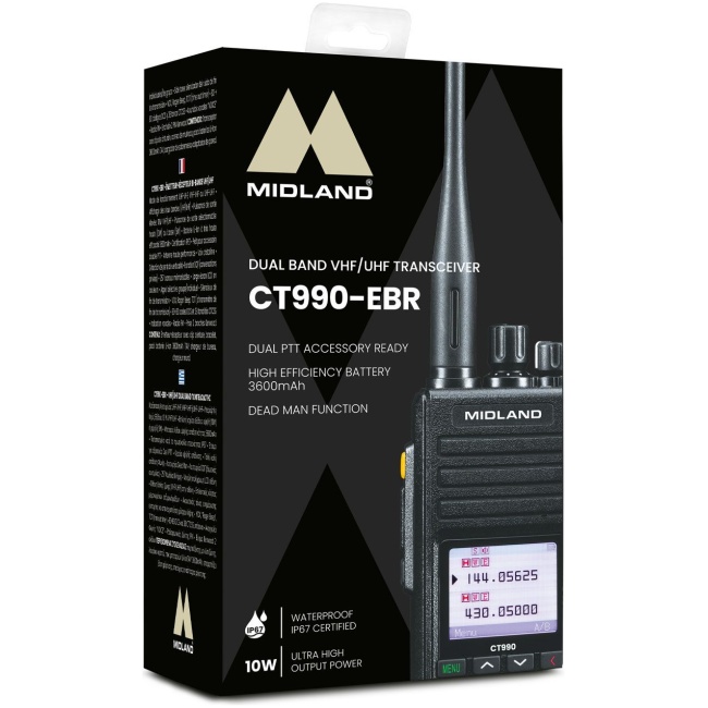 Midland Radio Amateur VHF/UHF 10W IP67 3600mAh CT990-EBR - Image 8