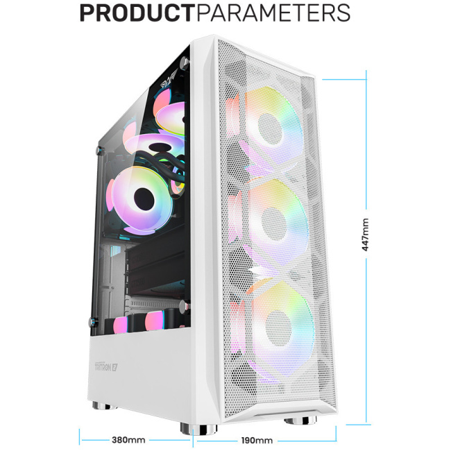 Armaggeddon Gaming Case ATX 3xARGB TRITRON 2 Black - Image 5