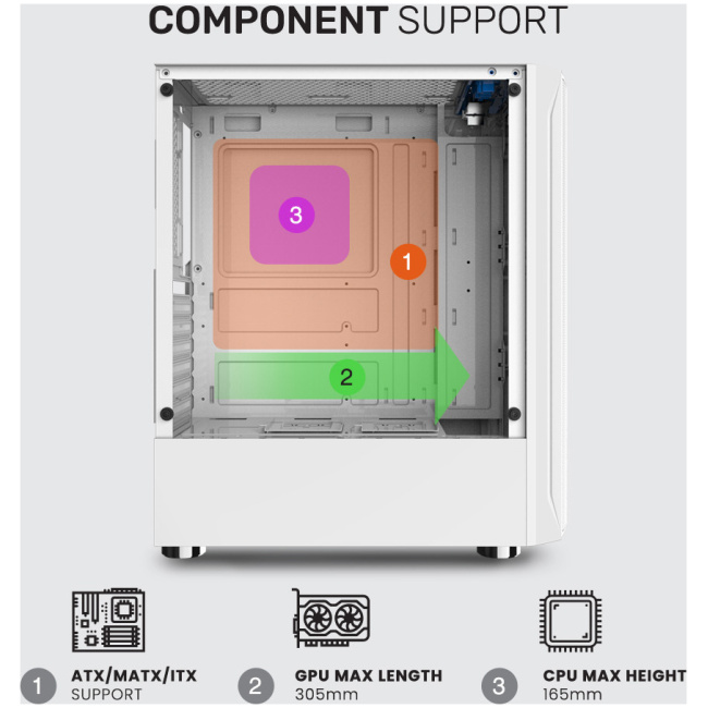 Armaggeddon Gaming Case ATX 3xARGB TRITRON 2 Black - Image 6