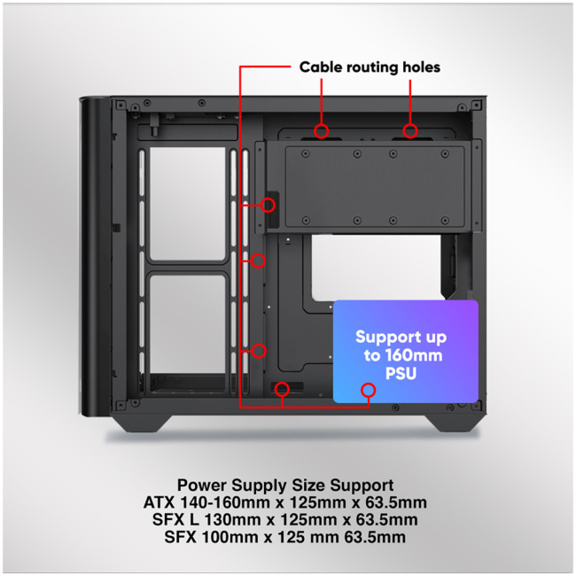 Armaggeddon Gaming Case ATX AQUARON X-Curve GiGa 10 E X10 With 10x ARGB Fans White - Image 6