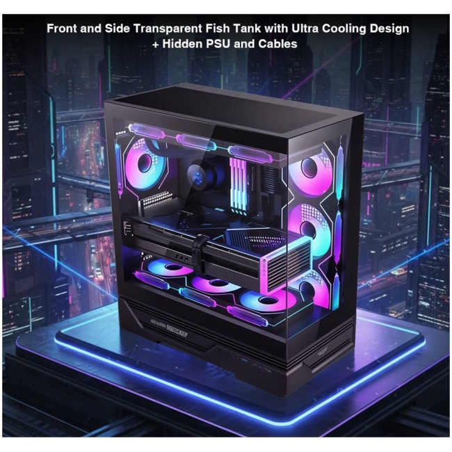 Armaggeddon Gaming Case ATX AQUARON XTREME X10 With 10x ARGB Fans - Image 3