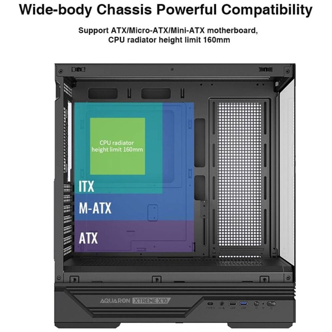 Armaggeddon Gaming Case ATX AQUARON XTREME X10 With 10x ARGB Fans - Image 7